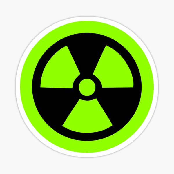 Fluo Green Radioactive Sticker