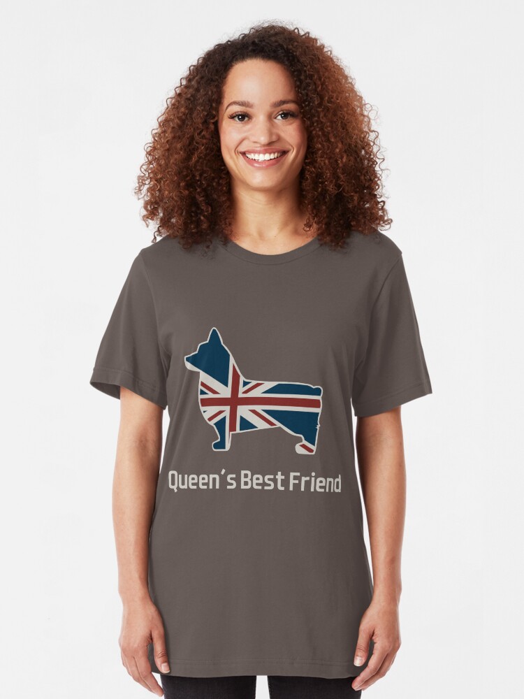 Alternate view of Queen's Corgi Slim Fit T-Shirt