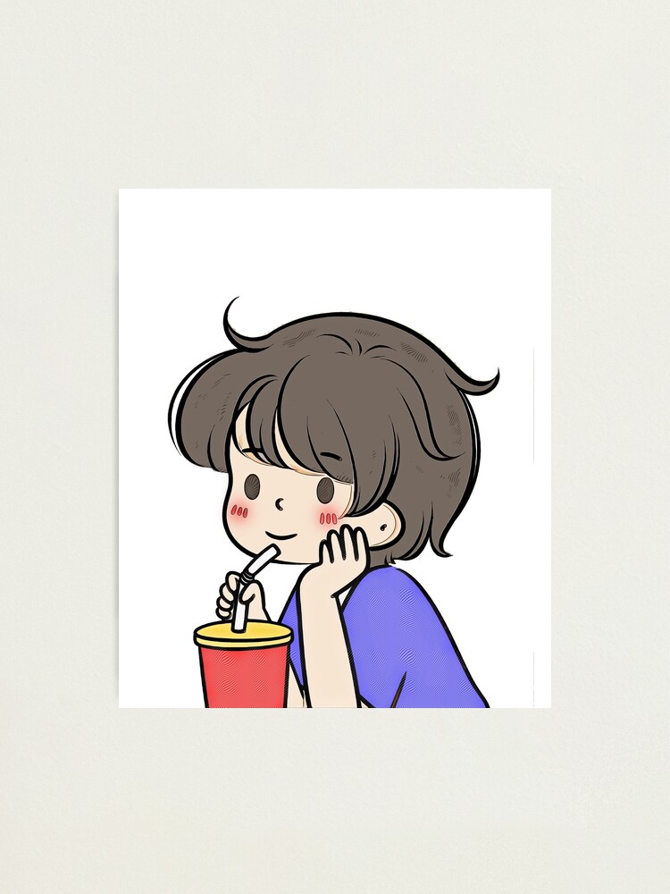 2 - Drinking Cola Boy, cute cartoon COUPLES DESIGN for children, for family, for brother and sister or for best friends. 2 - Drinking Cola Boy, cute cartoon COUPLES DESIGN for children, for family, for brother and sister or for best friends.