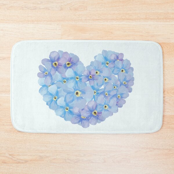 Item preview, Forget Me Not Blue Flowers Heart - Floral Heart Design designed and sold by Thordur Sturluson.
