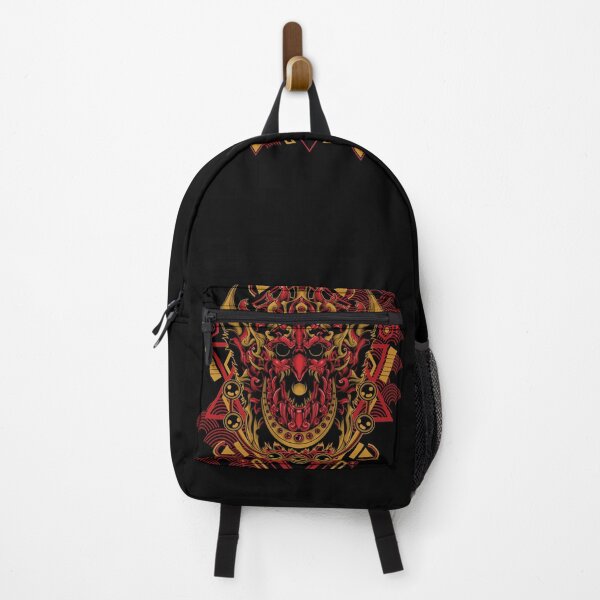 Item preview, red blood oni samurai hannya mask demon japan designed and sold by dazed-draft.