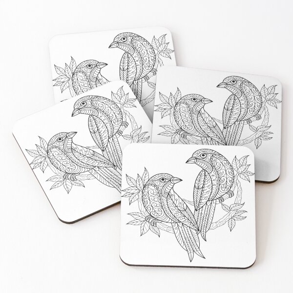 Item preview, Decorative Bird Couple designed and sold by noirty.