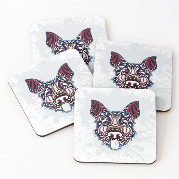 Item preview, Decorative Colorful Dog Face designed and sold by noirty.