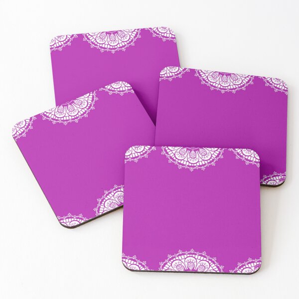 Item preview, White decorative lace purple pattern designed and sold by tetibright.