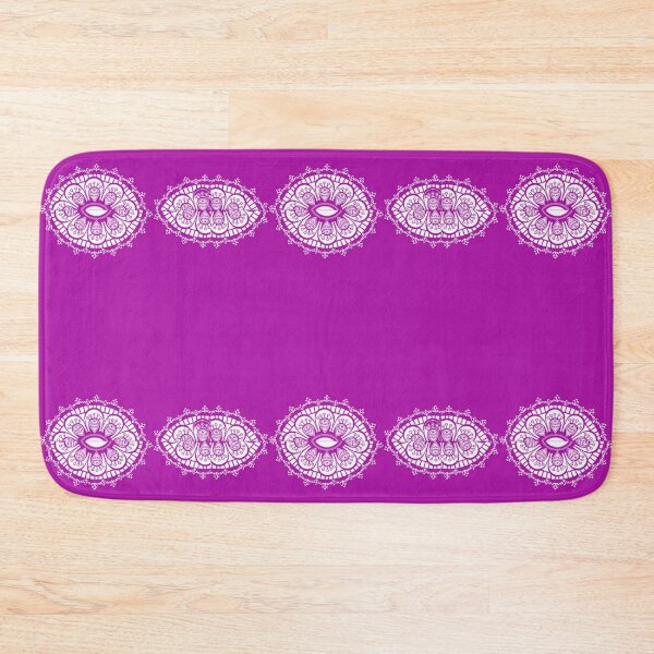 Item preview, White decorative lace purple pattern designed and sold by tetibright.