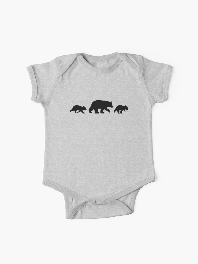 Black Bear with Cubs Silhouettes Kids T-Shirt for Sale by Jenn Inashvili