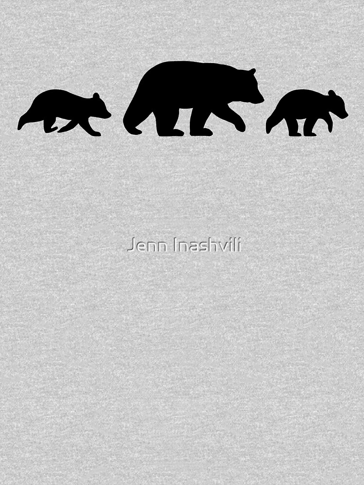 Black Bear With Cubs Silhouettes Kids T Shirt By Shortcoffee Redbubble