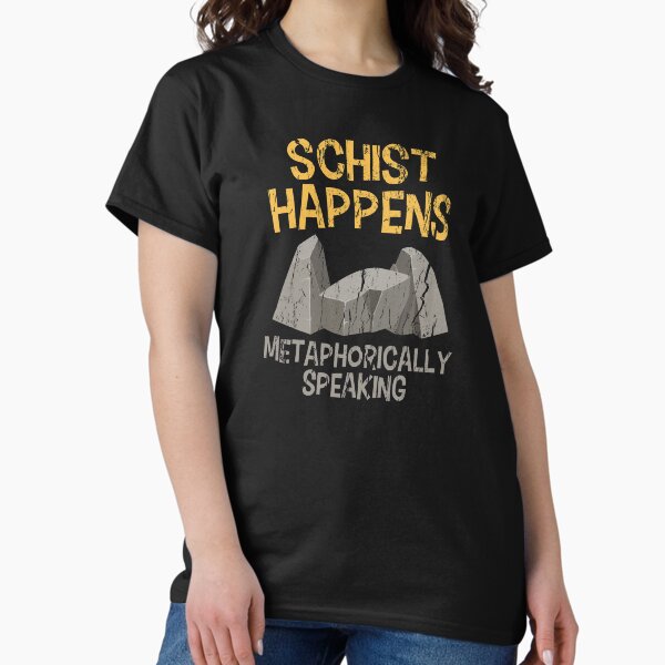 Aperçu de l'œuvre  Tenue de géologue. Fait un vêtement parfait lorsque vous collectionnez ou étudiez le rock métamorphique comme Schist. Un cadeau à un futur géologue créée et vendue par haselshirt.