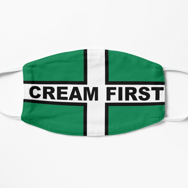 Cream First Devon Flag of Saint Petroc Statement T-Shirt, Poster, Sticker, Print, poster etc Flat Mask