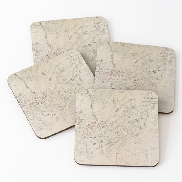 Item preview, Vintage Battle of Waterloo Map (1846) designed and sold by BravuraMedia.