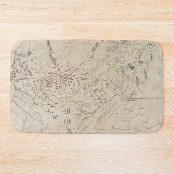 Item preview, Vintage Battle of Waterloo Map (1846) designed and sold by BravuraMedia.