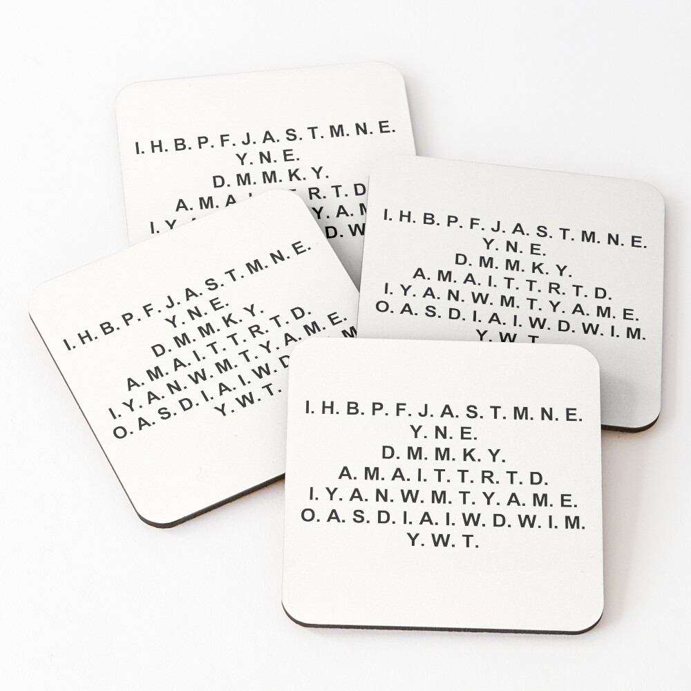 I Have Brought Peace Freedom Justice And Security Coasters Set Of 4 By Ebird14 Redbubble