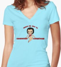 Annie: Teach Me How To Understand Christmas Women's Fitted V-Neck T-Shirt
