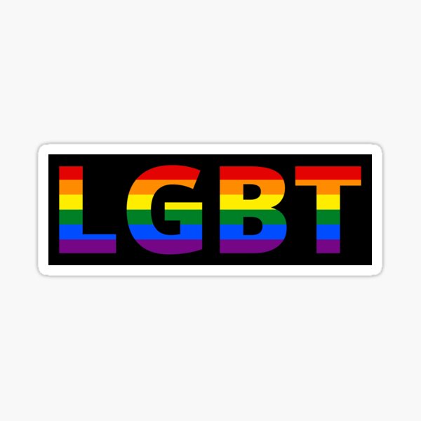 LGBT (black background) Sticker