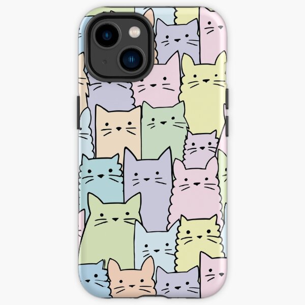 Silent Cats Pastel iPhone Tough Case
