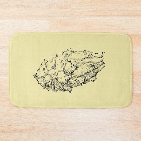 Item preview, Yellow Pitaya. Hand drawn juicy tropical fruit. Black ink illustration. designed and sold by Antonina Sotnikova.