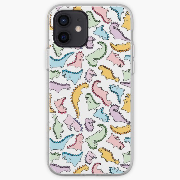 Cute Dino Explosion iPhone Soft Case
