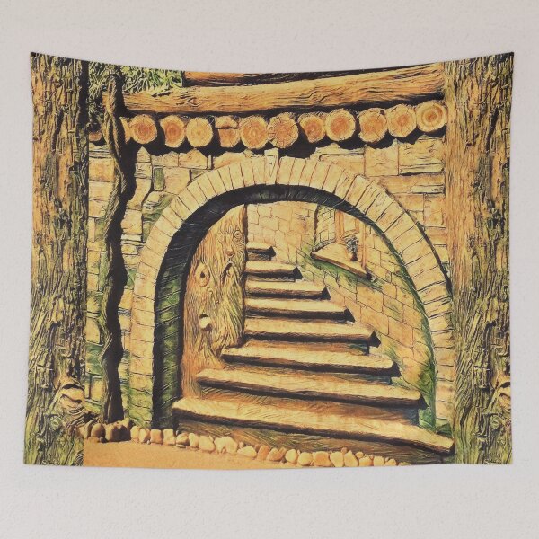 Item preview, Entrance to a forest home designed and sold by helenkaiy.
