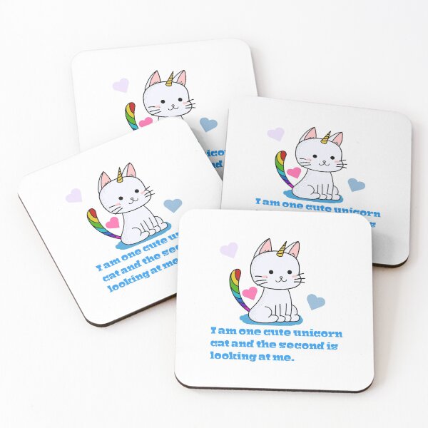 Item preview, I am one cute unicorn cat and the second is looking at me designed and sold by Achmarry.