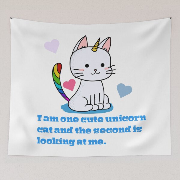 Item preview, I am one cute unicorn cat and the second is looking at me designed and sold by Achmarry.