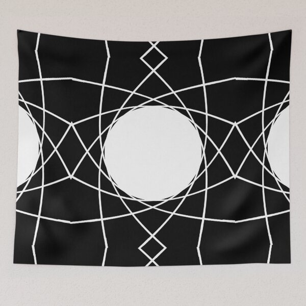 Item preview, Circular Geometric Pattern Black and White designed and sold by AJ505.