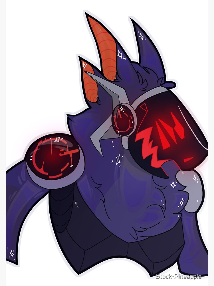 Purple Grumpy Protogen - I'm not a toaster Sticker by Mr-Lemur