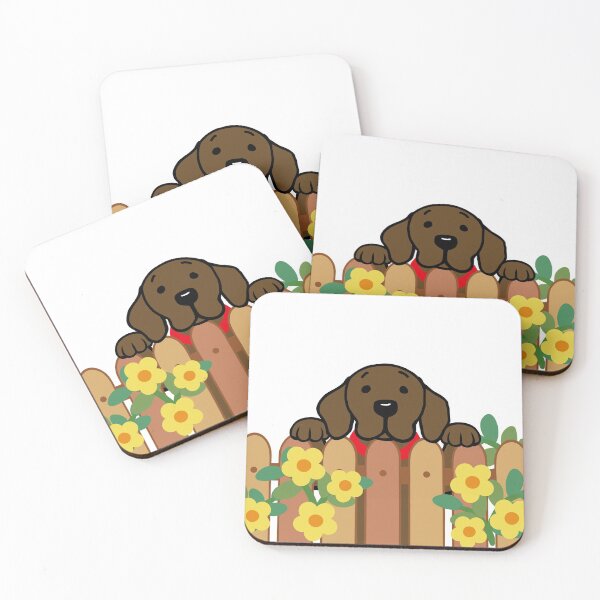 Item preview, Chocolate Labrador Retriever Watching designed and sold by HappyLabradors.