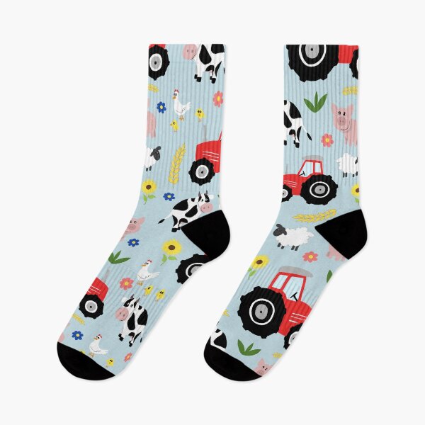 Item preview, Cute Kids Red Tractor Farm Animal Pattern Cartoon designed and sold by Aimee Gray.