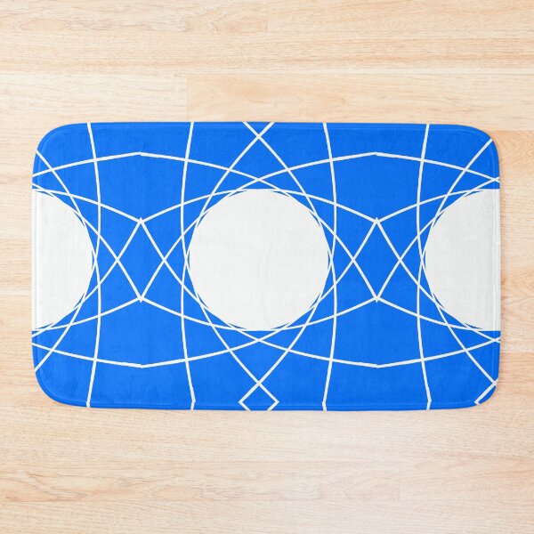 Item preview, Circular Geometric Pattern White and Blue designed and sold by AJ505.