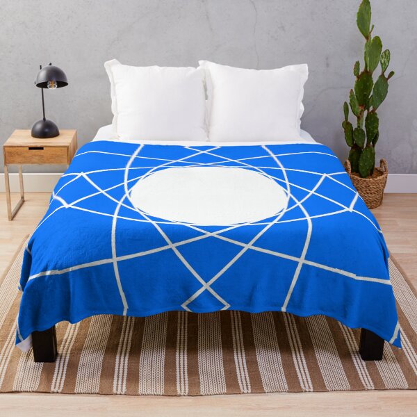 Item preview, Circular Geometric Pattern White and Blue designed and sold by AJ505.