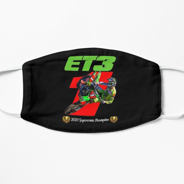 Eli Tomac ET1 2020 SX Champ Supercross Champion ET3 Gift Red Number Plate Design Flat Mask