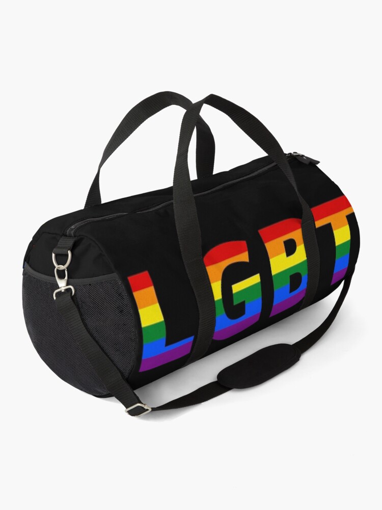 Alternate view of LGBT (black background) Duffle Bag