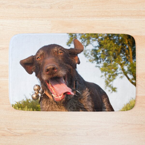 Item preview, Happy German Wirehaired Pointer running designed and sold by FOLK ART FUSION by heidiannemorris.