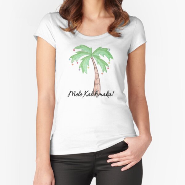 Mele Kalikimaka Fitted Scoop T-Shirt