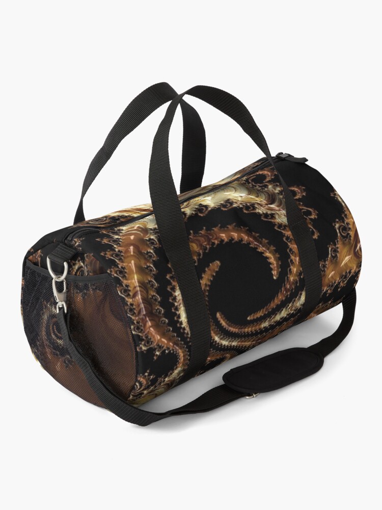 Alternate view of Golden world of wonders fractal Duffle Bag