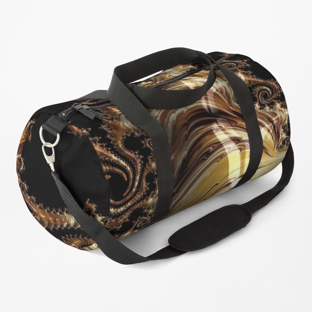 Golden world of wonders fractal Duffle Bag