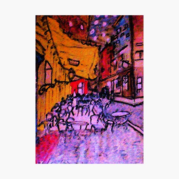 Item preview, Van Goghs, Cafe, my version, watercolor designed and sold by Anna  Lewis, blind artist.