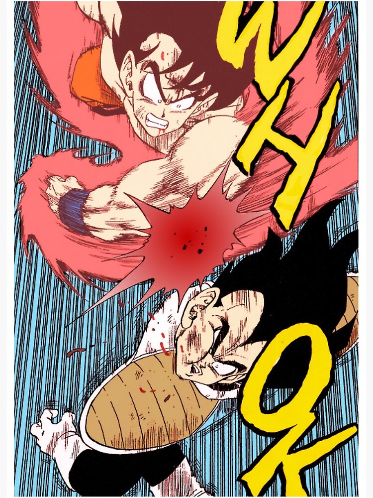 SSJ2 Goku vs Majin Vegeta Manga Page | Art Board Print