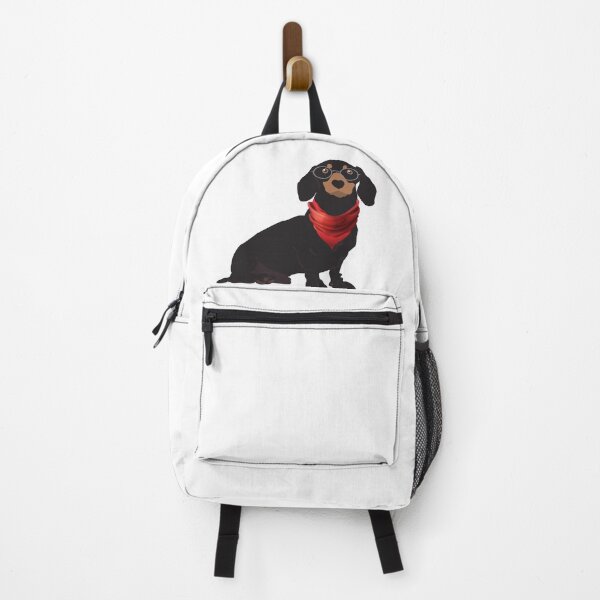 Item preview, Wirehaired Dachshund with glasses and a scarf designed and sold by camelia khaled.