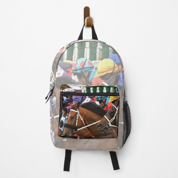 Horse racing action Backpack