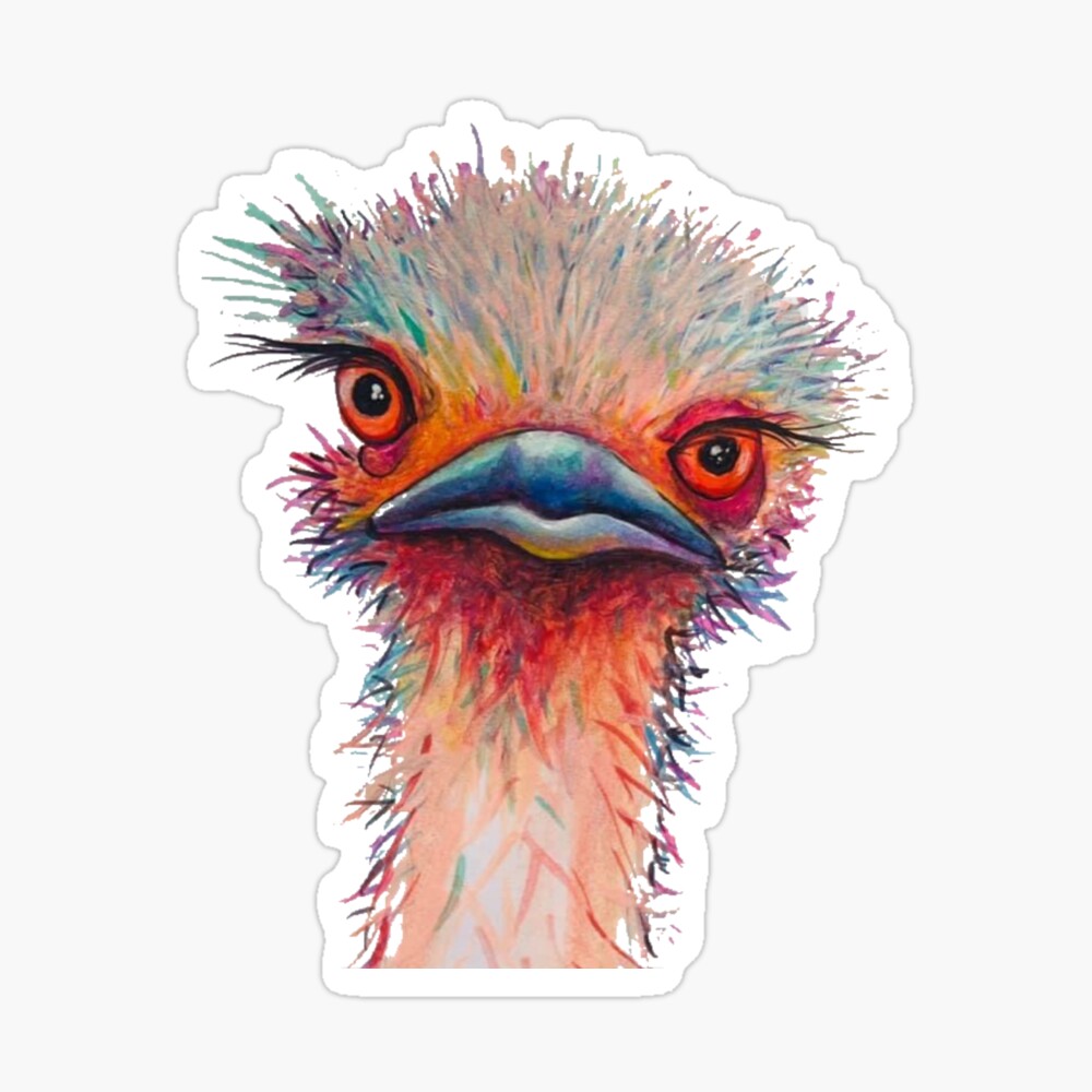 Fred the ostrich Art Board Print for Sale by Cloebeth73