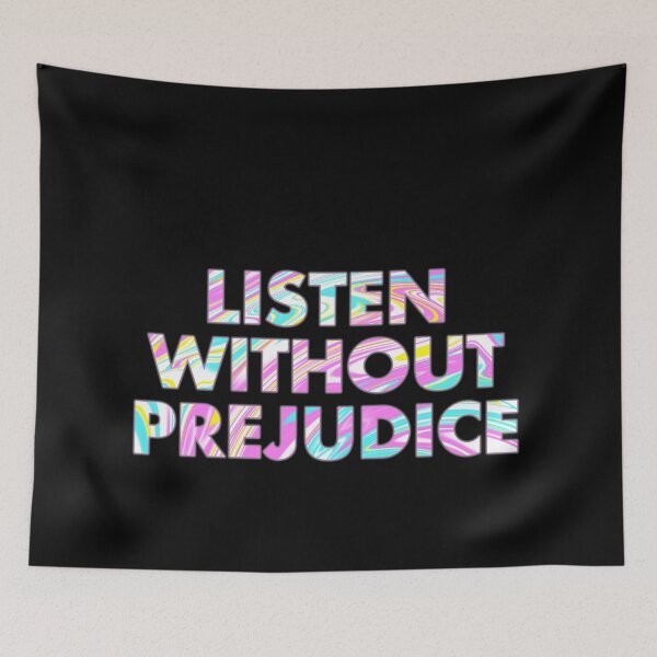 Item preview, LISTEN WITHOUT PREJUDICE In Paint Marble designed and sold by SquareClub.