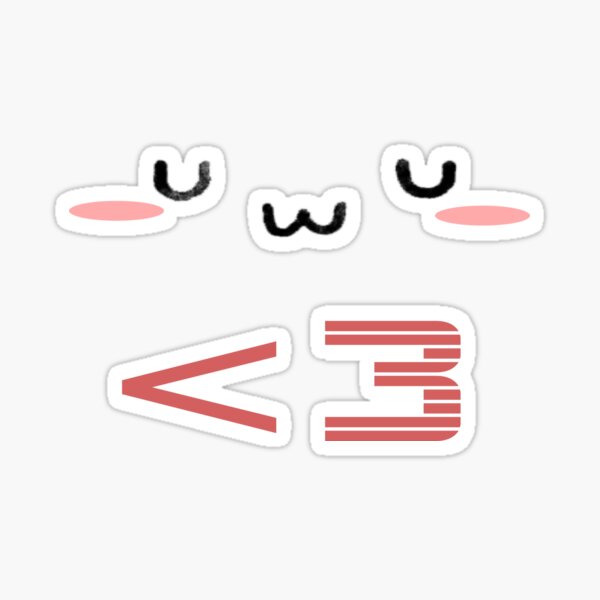 Uwu Face Stickers Redbubble - roblox uwu face decal