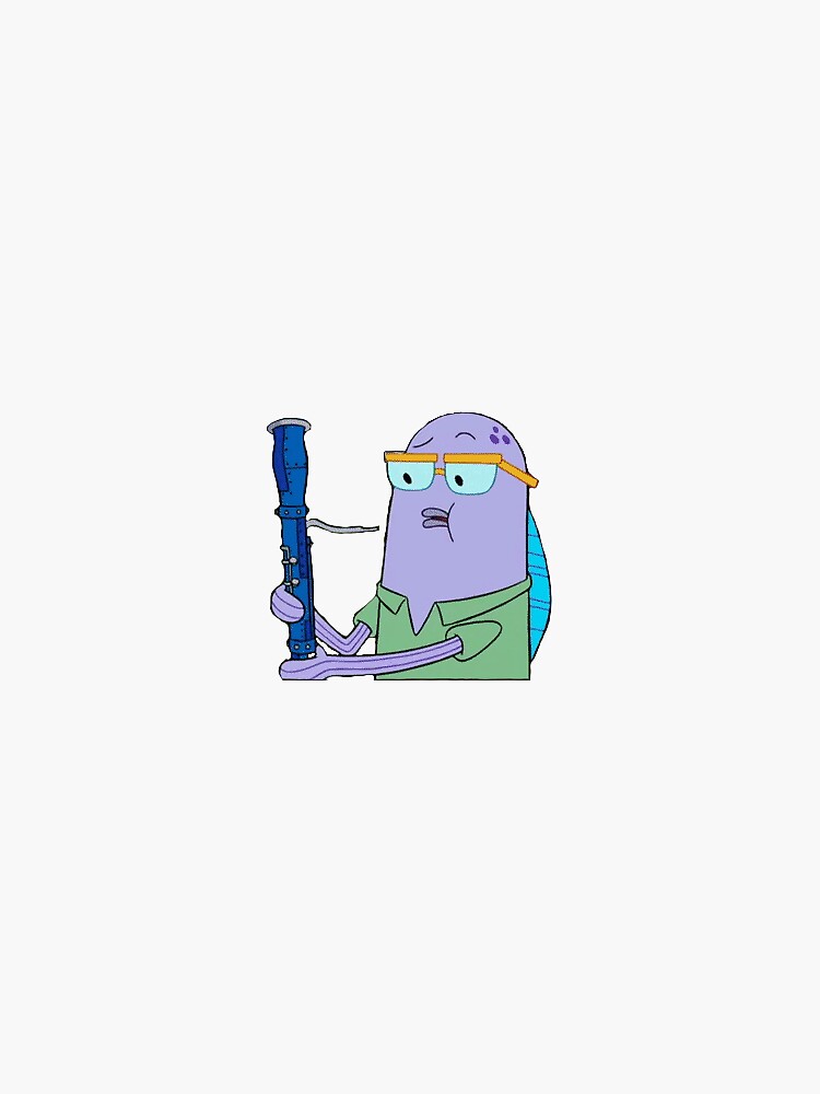 "Spongebob Bassoon Harold" Sticker for Sale by RickySpanish13 Redbubble