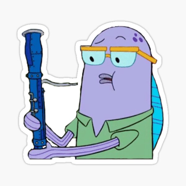 "Spongebob Bassoon Harold" Sticker for Sale by RickySpanish13 Redbubble