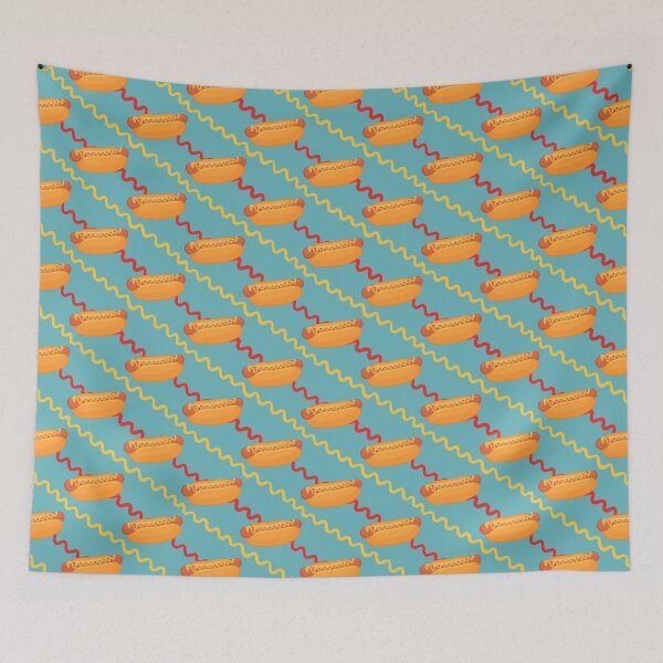 Item preview, Summer Cookout Hot Dog Pattern designed and sold by carabara.