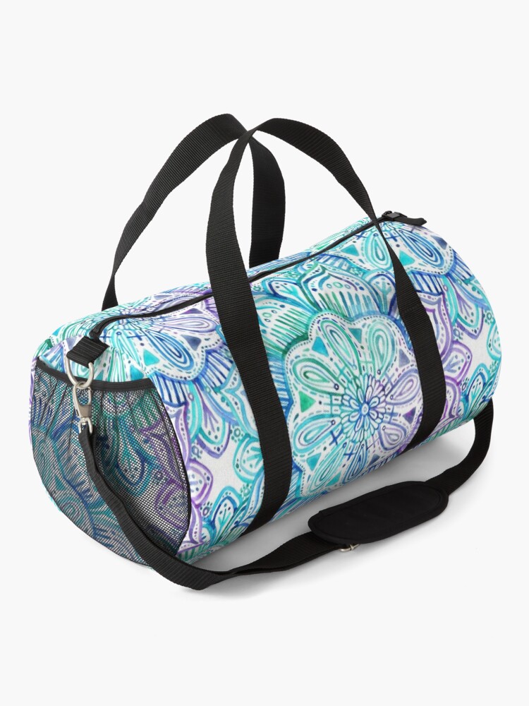 iridescent duffle bag