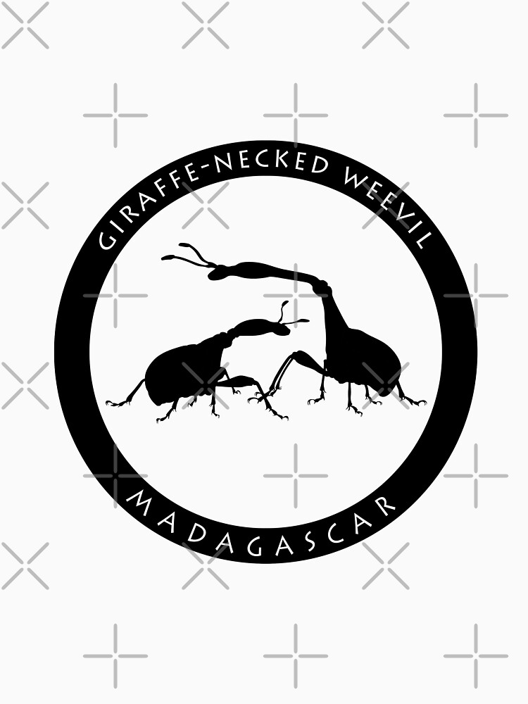 Thumbnail 7 of 7, Classic T-Shirt, Giraffe-necked weevil Madagascar wildlife - black print designed and sold by 12images.