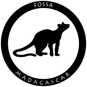 Artwork thumbnail, Fossa Madagascar wildlife - black print by Moira Risen