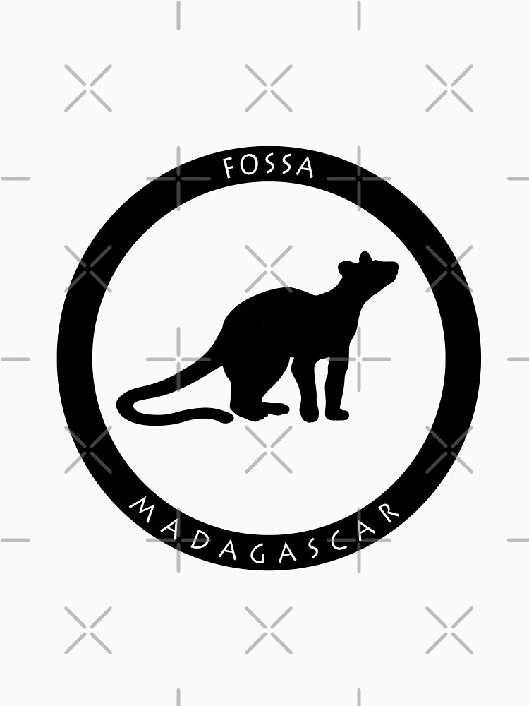 Thumbnail 7 of 7, Classic T-Shirt, Fossa Madagascar wildlife - black print designed and sold by 12images.